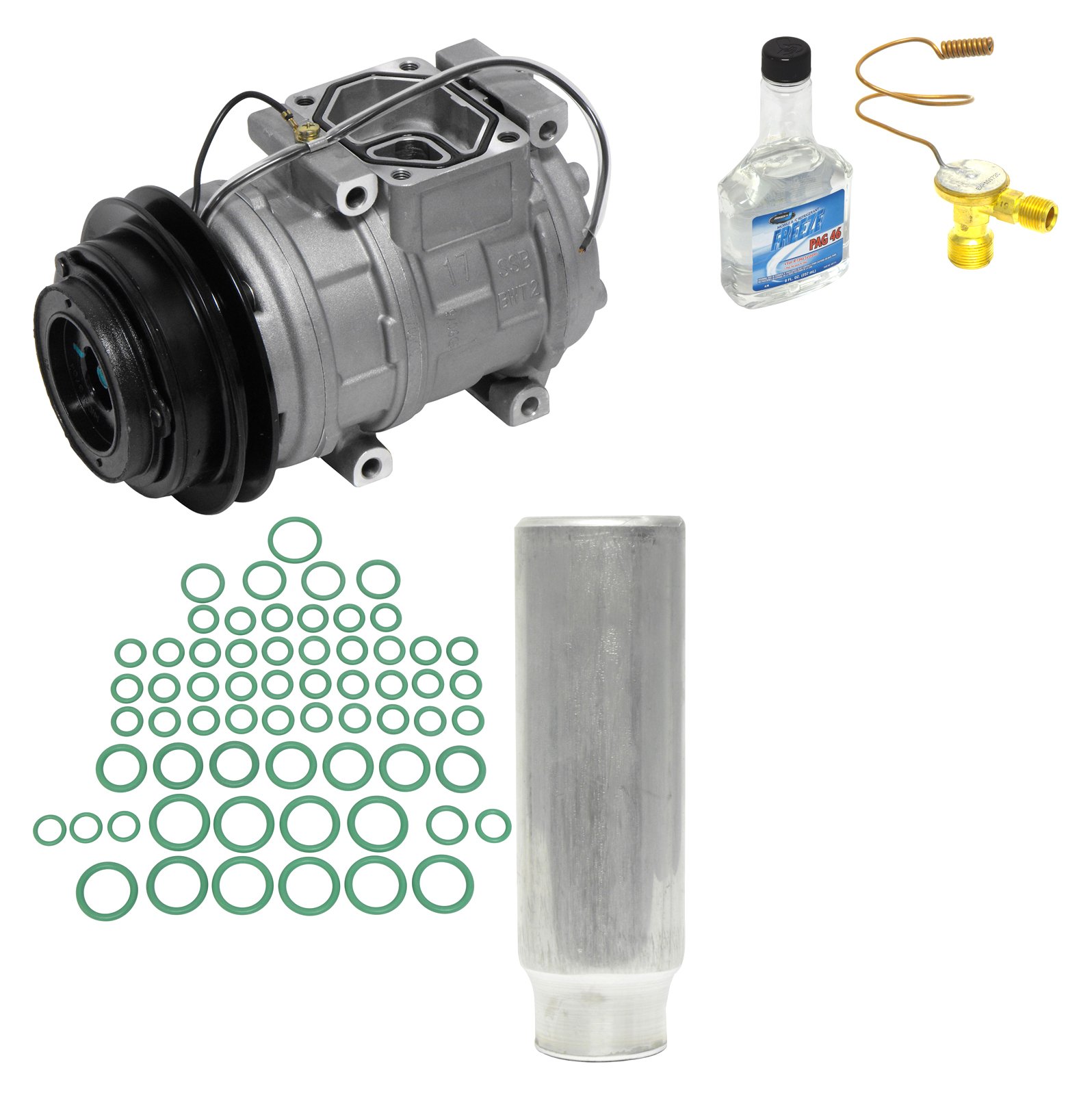 Universal Air Conditioner KT 3824 A/C Compressor & Component Kit - Replacement Parts for Car AC Repair & Maintenance | Perfect for DIY Auto Mechanics & Professional Technicians