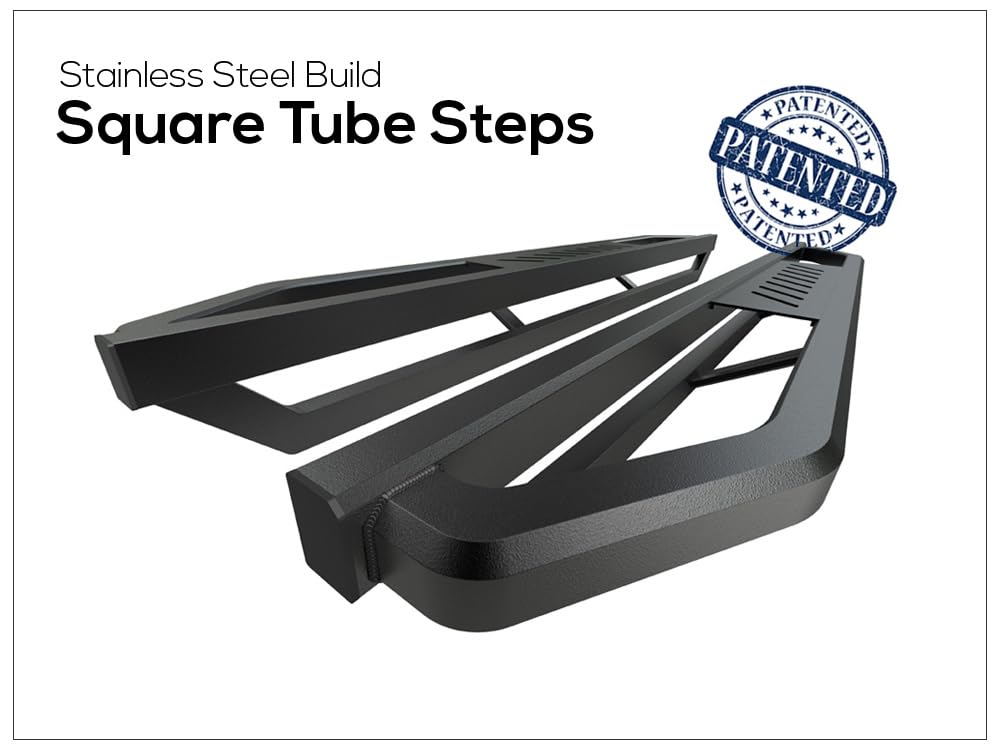 APS Stainless Steel Side Steps Armor for Jeep Wrangler JL 2018-2025 2-Door | Nerf Bars & Side Steps | Off-Road Protection & Easy Access