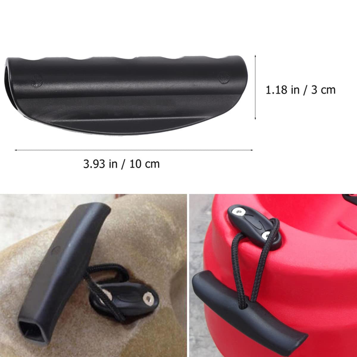 2-Piece Kayak Carry Handles with Cord & Pad Eyes - Durable T-Handle Replacement for Easy Kayak Transport | Perfect for Canoes, Fishing Boats & Water Sports Accessories