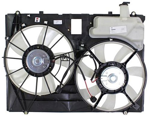 2007-2010 Toyota Sienna Condenser & Radiator Cooling Fan Assembly - OEM Replacement Part 19-20564AN - Perfect for AC Repair & Engine Cooling System Maintenance