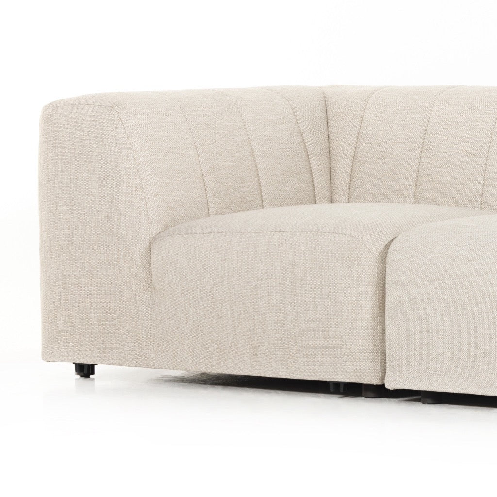 Gwen Outdoor 3-Piece Sectional Sofa Set in Faye Sand Color - Perfect for Patio, Backyard, and Poolside Relaxation