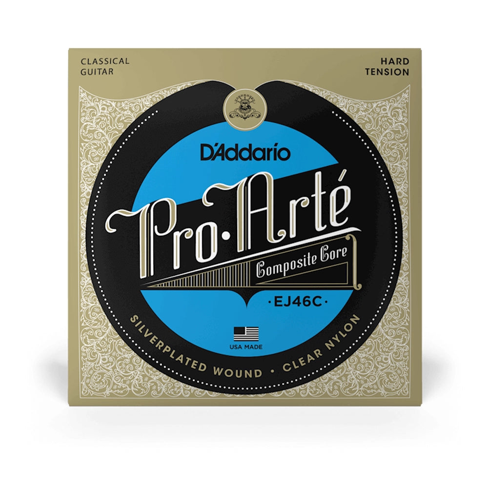D'Addario Pro Arte Composite Hard Tension Classical Guitar Strings - Premium Nylon for Warm Tone & Durability - Perfect for Performances & Studio Recording