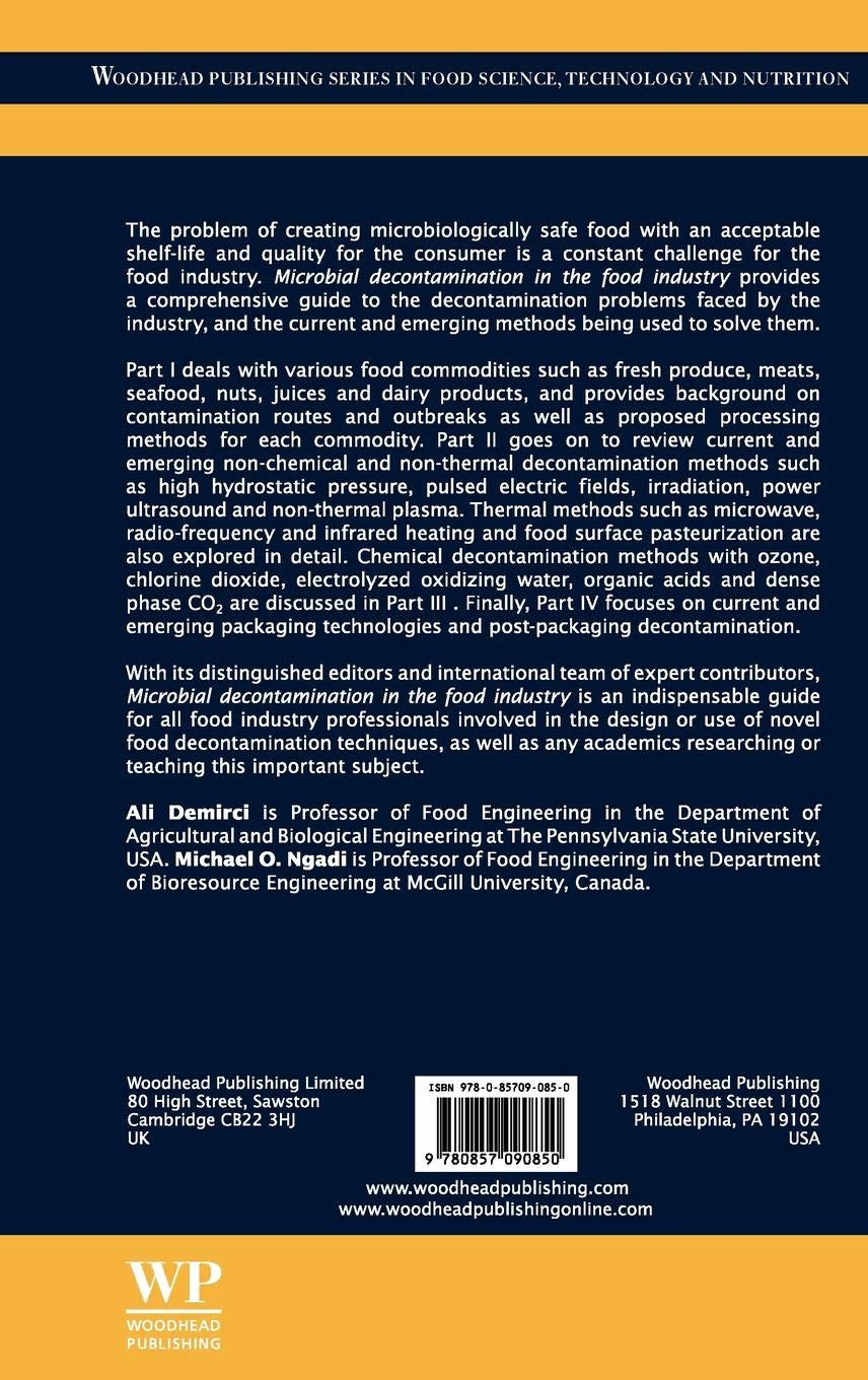 Microbial Decontamination in Food Industry: Advanced Methods & Applications | Woodhead Food Science Series | For Food Safety & Processing Professionals