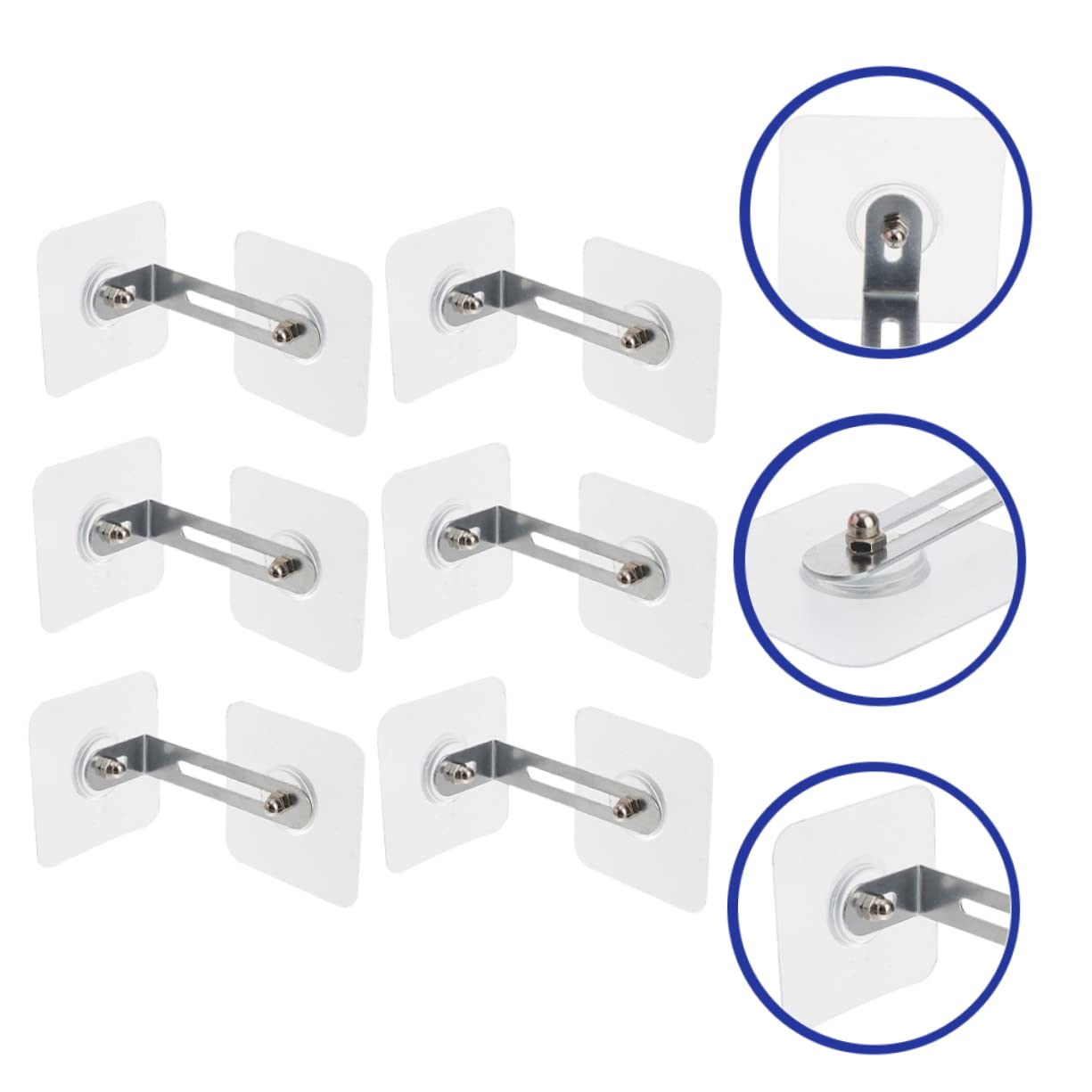 Hohopeti Baby Proofing Kit - 6-Piece Adhesive Furniture & Wall Anchors for Toddlers - Child Safety Anti-Tip Straps for Dressers, Bookshelves & Cabinets - Perfect for Nursery, Living Room & Kids Bedroom Safety