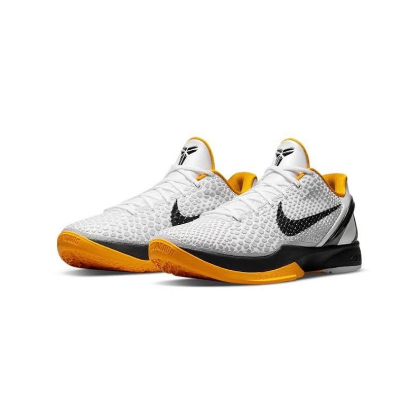 Nike Kobe 6 Protro Playoff Basketball Shoes - White Del Sol Colorway | High-Performance Court Sneakers for Men's Basketball Games & Training
