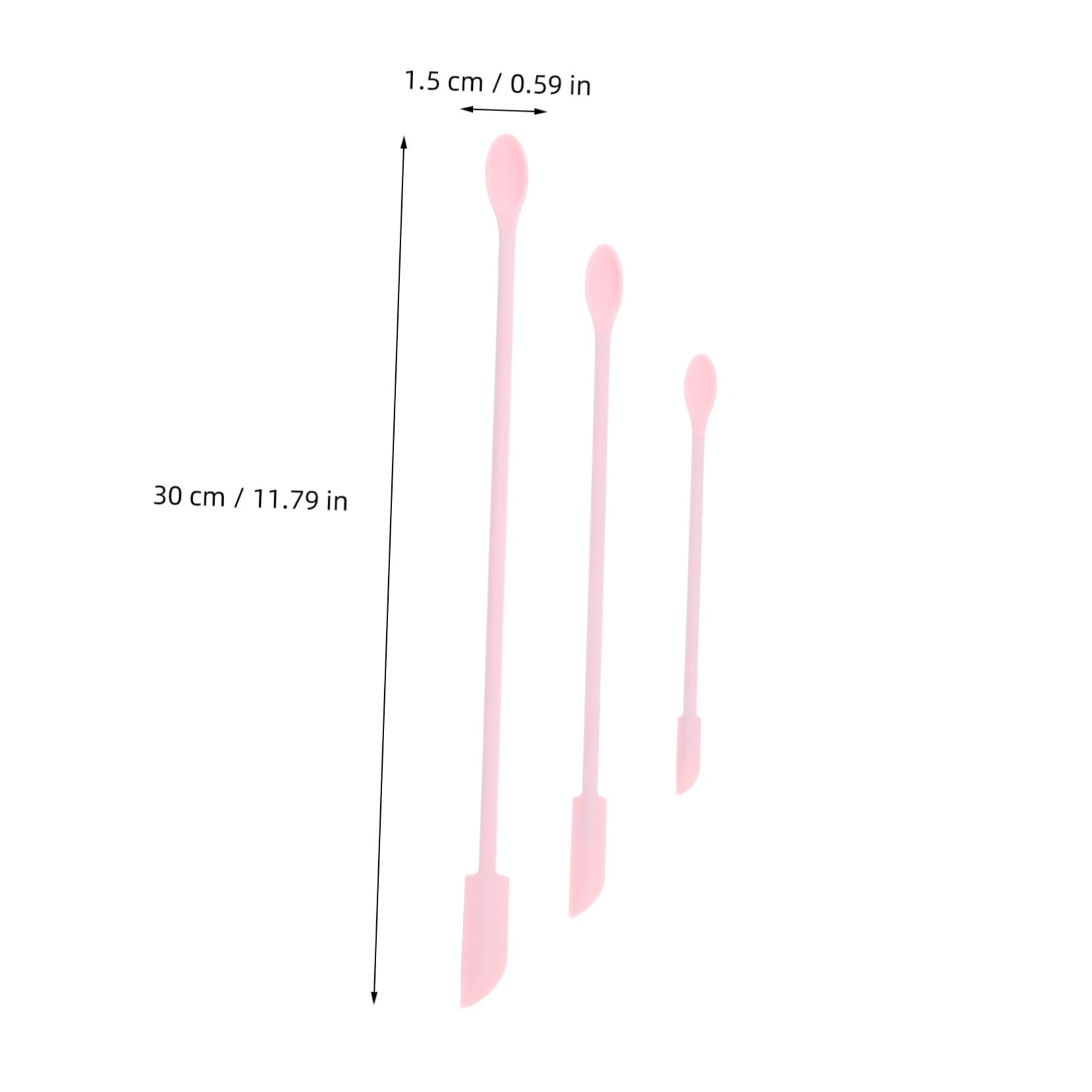 DECHOUS 3-Piece Mini Metal Spatula Set - Pink Makeup & Kitchen Tools for Blending, Stirring, Cleaning & Skincare Application - Perfect for Jars, Paints, Adhesives & Refillable Puffs - Essential Multi-Purpose Utensils for DIY, Cooking & Beauty Routines