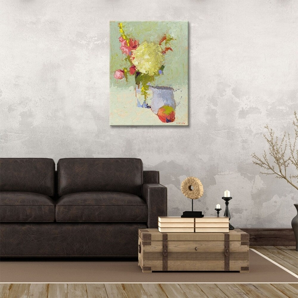Blue Hydrangea Floral Art Print on Gallery Wrapped Canvas - Perfect for Living Room, Bedroom & Office Wall Decor