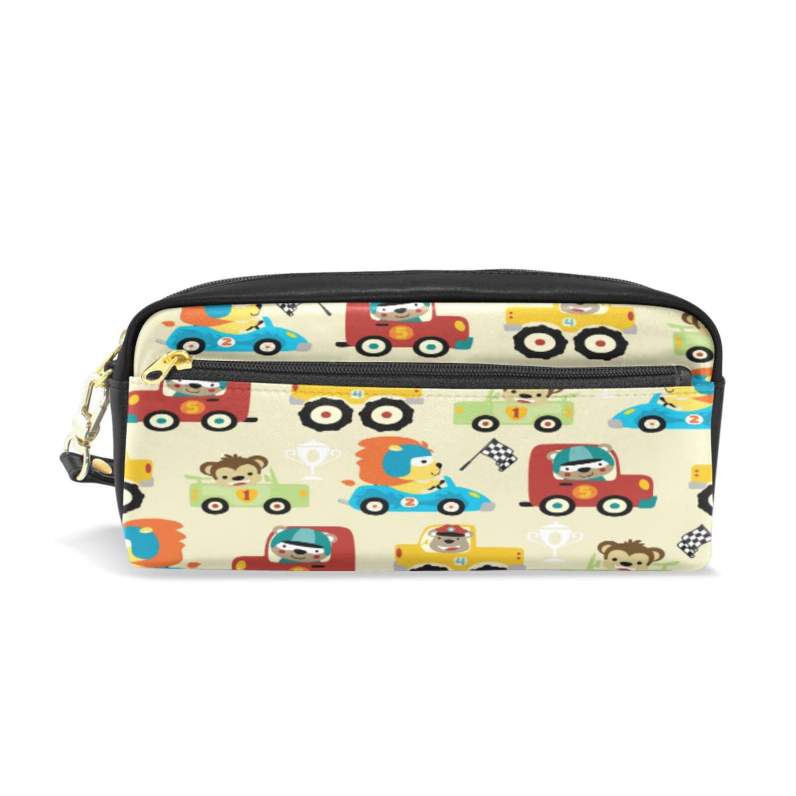 Racing Car Pencil Case - Durable Zippered Stationery Pouch for School, Office & Travel