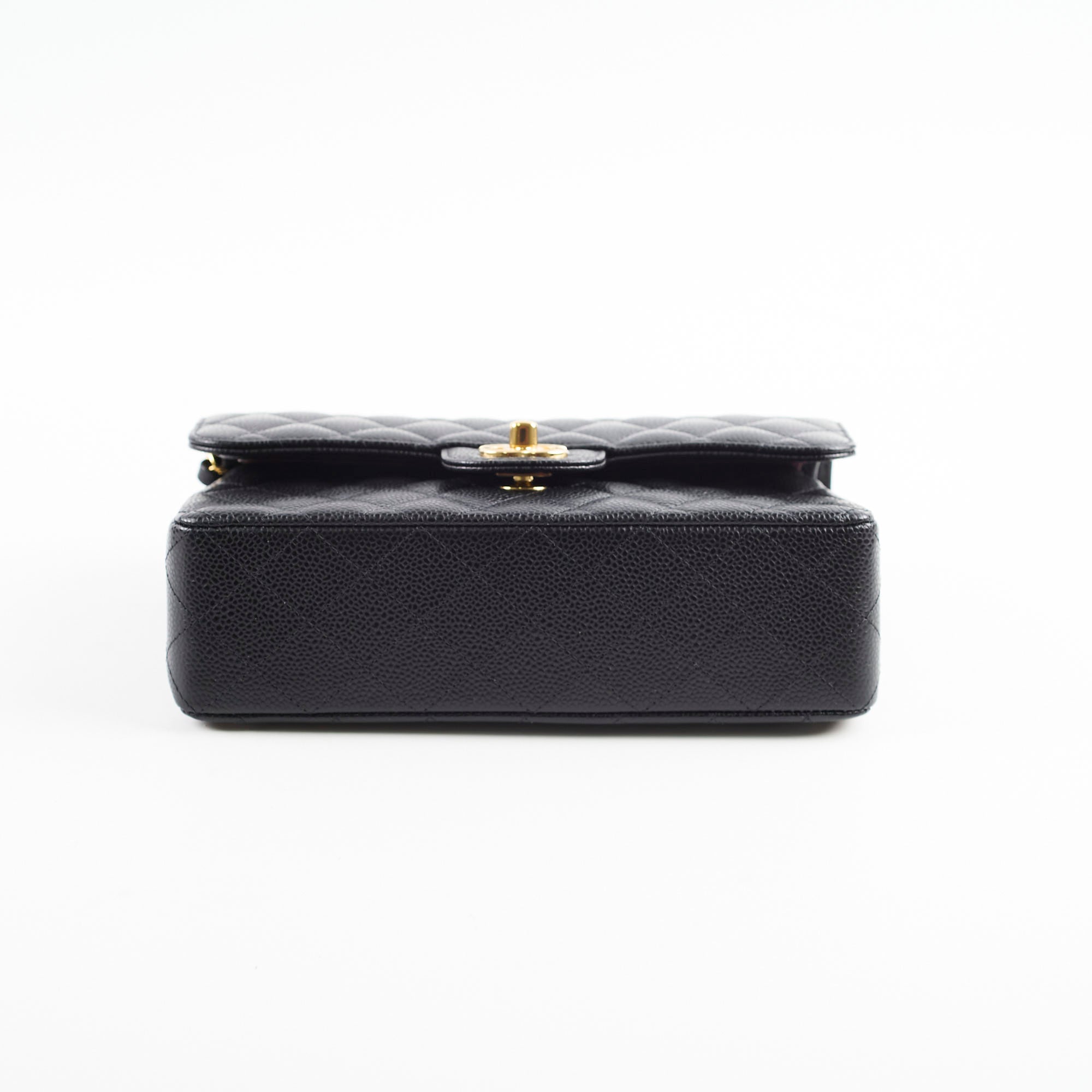 Chanel Small Caviar Leather Double Classic Flap Bag Black with Microchip - Luxury Designer Handbag for Women, Perfect for Evening Parties & Special Occasions
