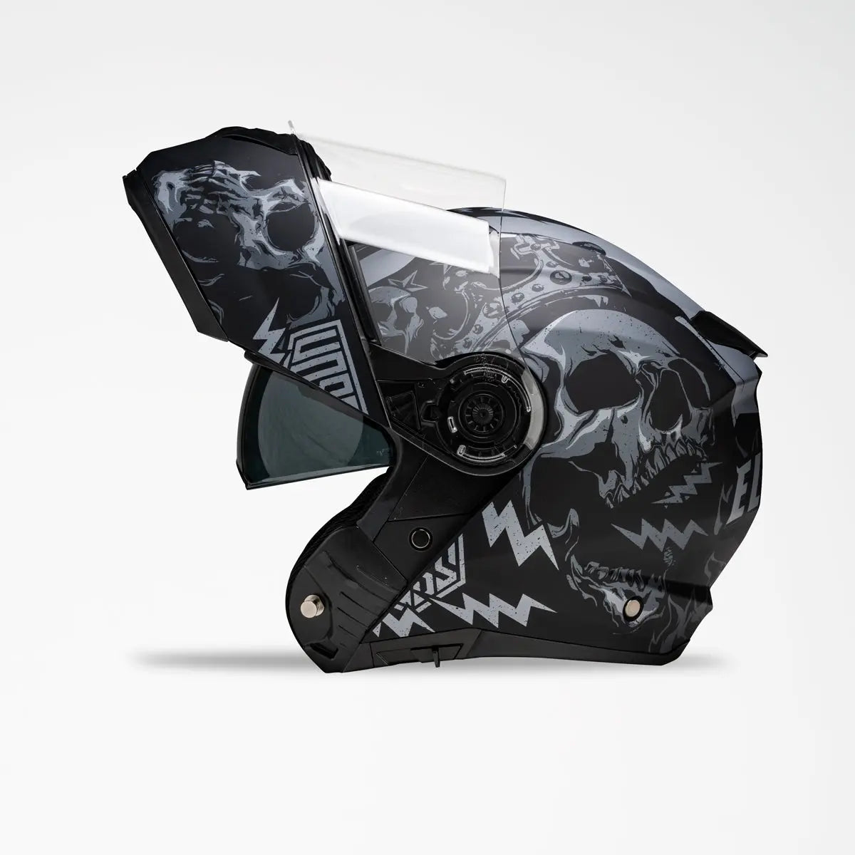 VOSS 580 Conquest Modular Two-Tone Motorcycle Helmet - Lightweight & Durable for Street Riding & Cruising