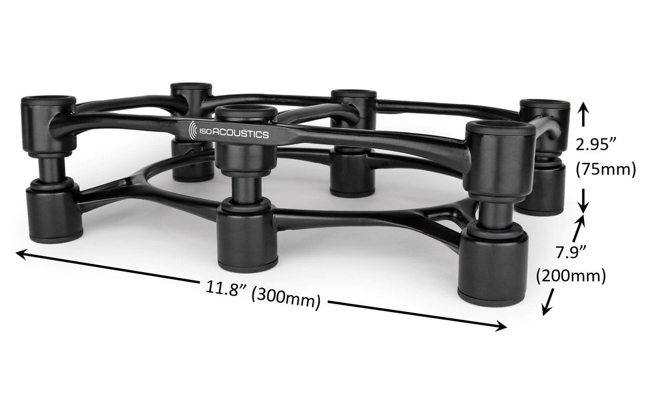 Isoacoustics Aperta300 Aluminum Acoustic Isolation Stand - Studio Monitor Isolation for Speakers, Turntables & Audio Equipment - Perfect for Home Studios & Professional Recording