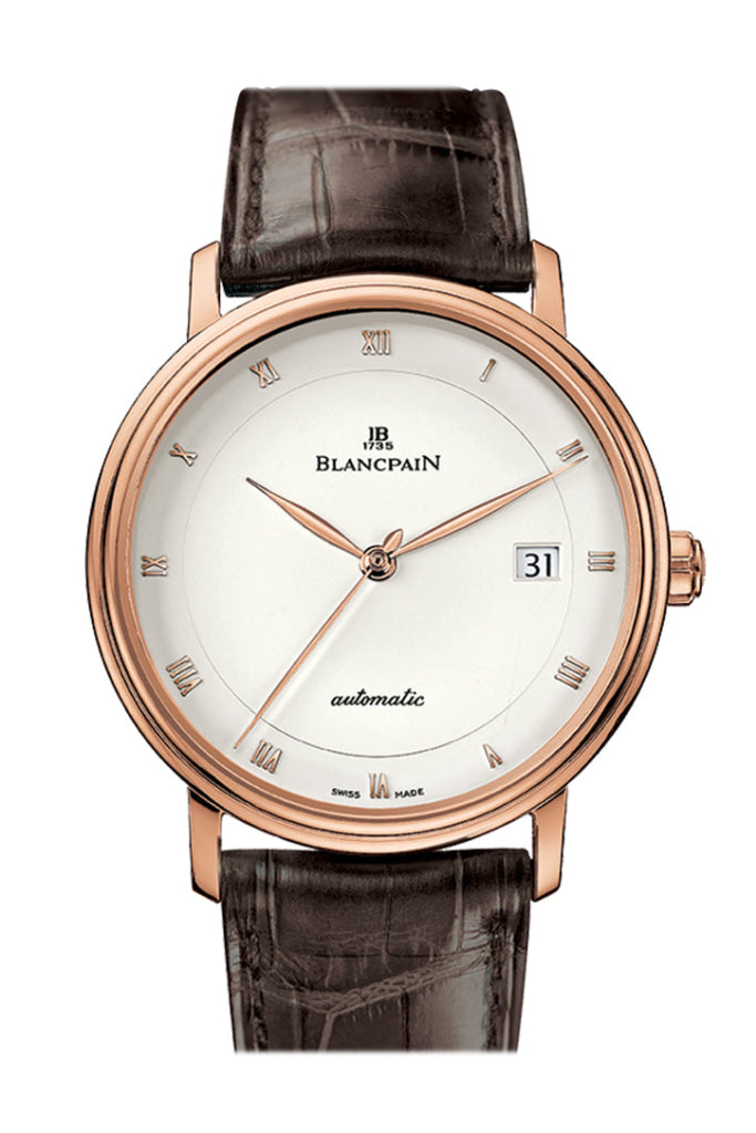 Blancpain Villeret Ultraplate Men's Luxury Automatic Watch - 18K Rose Gold Case, Opaline Dial, Ref. 6223-3642-55A - Perfect for Business Meetings & Formal Events