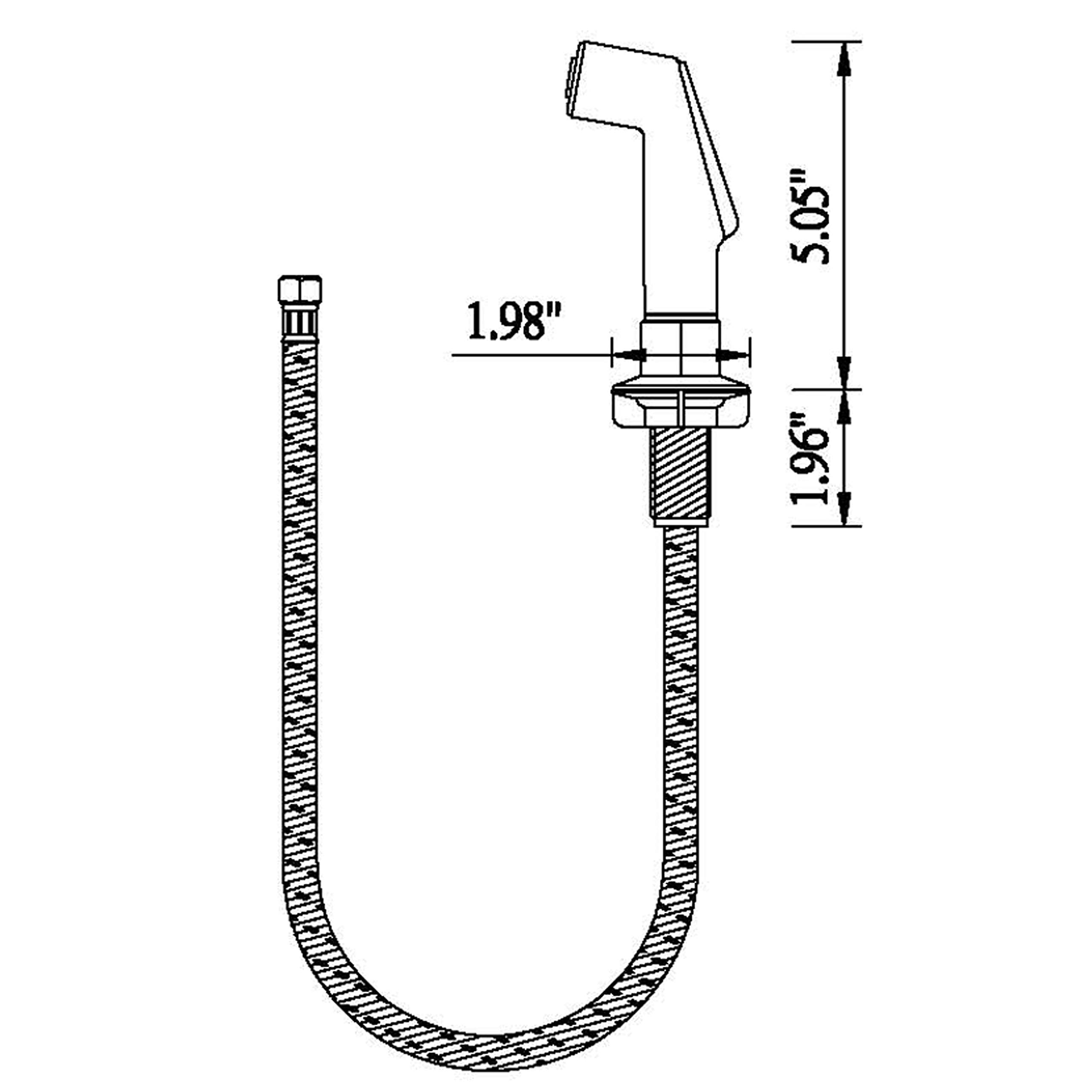 Laguna Brass 1815BZ Brushed Bronze Kitchen Sink Faucet Replacement Side Sprayer Assembly - Perfect for Kitchen Remodeling, Dishwashing & Food Prep Areas