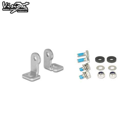 Vision X Lighting XPL-LEM L Brackets & Mounting Hardware Kit for XPL Light Bars - Heavy Duty Off-Road Bracket Set (Pack of 2) - Perfect for Jeep, Truck & ATV Light Bar Installation