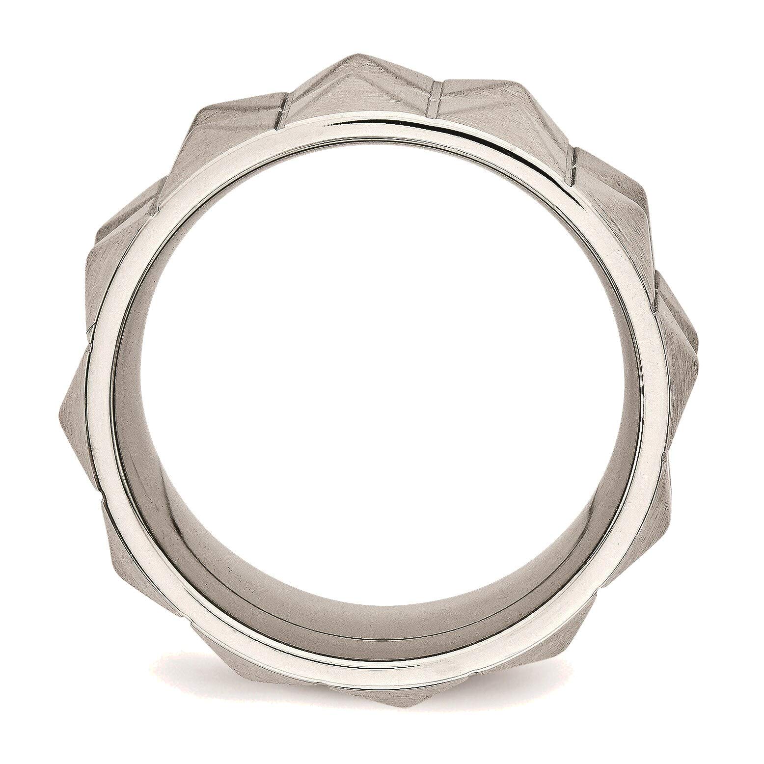 Bonyak Stainless Steel Brushed Grooved 12mm Wedding Band Ring - Size 9 for Men & Women - Durable Comfort Fit Jewelry for Everyday Wear, Anniversary Gifts & Special Occasions