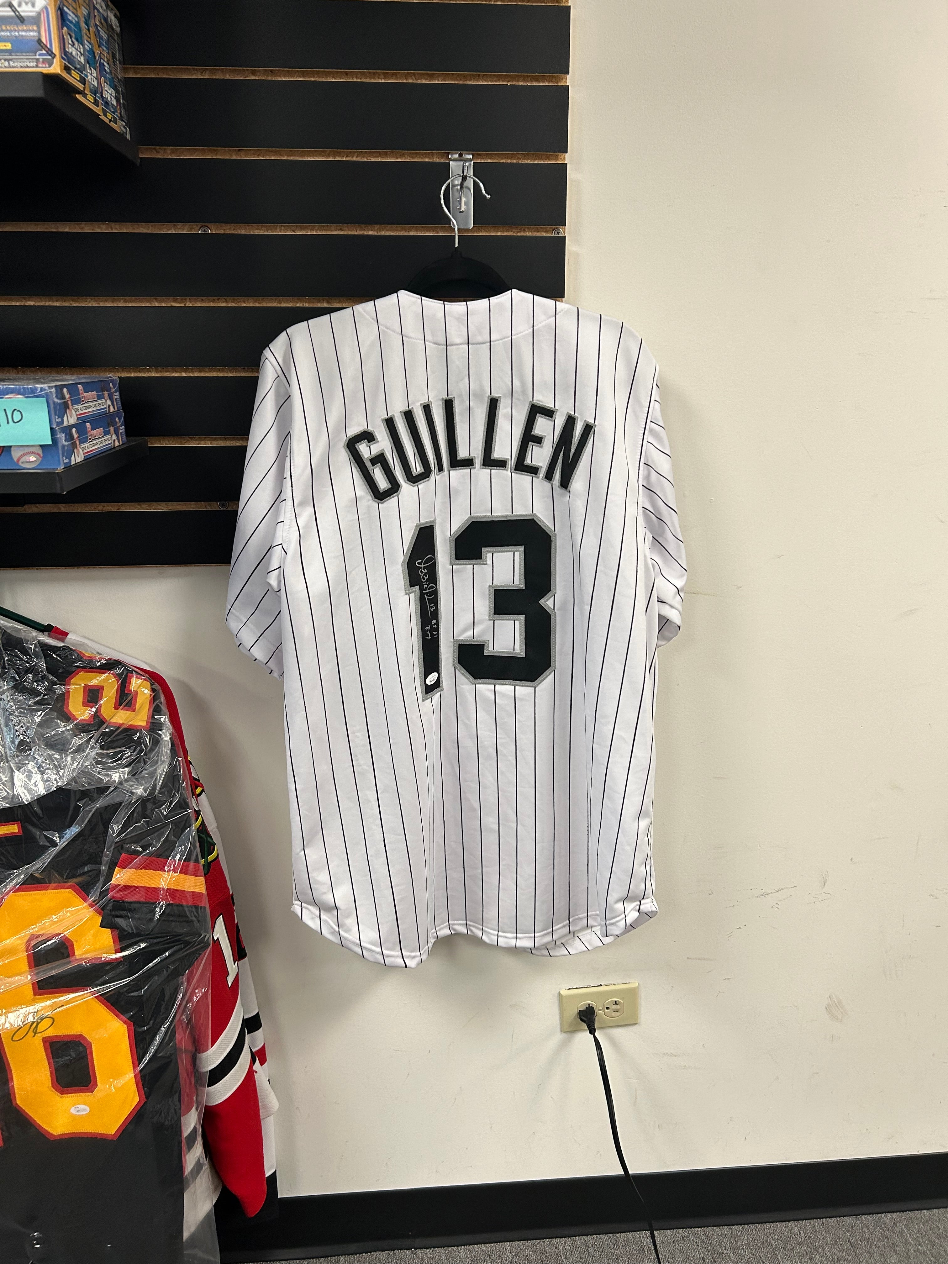 Ozzie Guillen Autographed Baseball Jersey with Inscription - JSA Certified Collectible for Sports Fans & Memorabilia Enthusiasts - Perfect for Display, Gifts, and Sports Collections