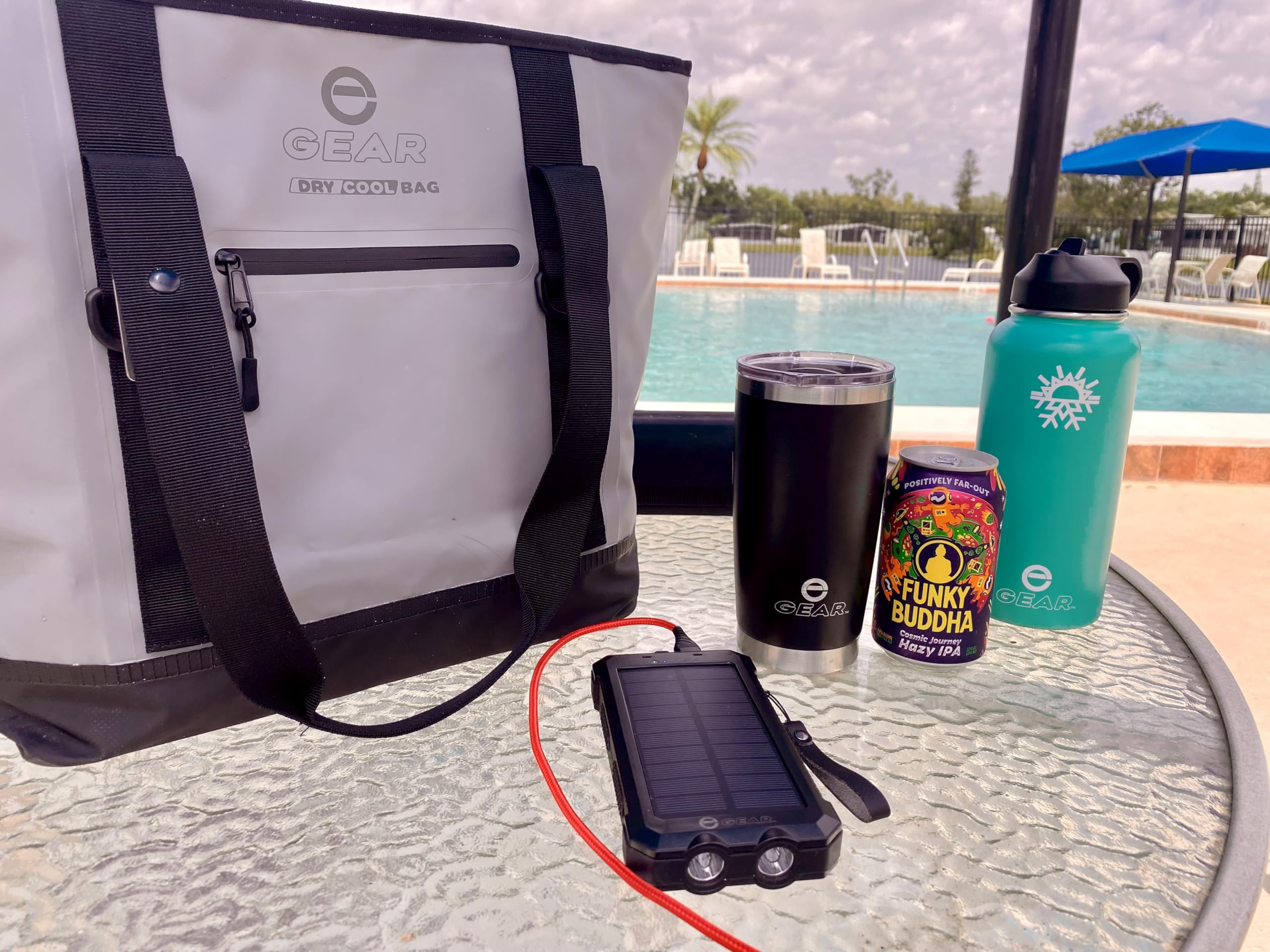 **Collapsible Waterproof Cooler Tote Bag - Leak-Proof Soft Sided Insulated Cooler for Beach, Pool, Picnics & Camping - Holds 20 Cans**