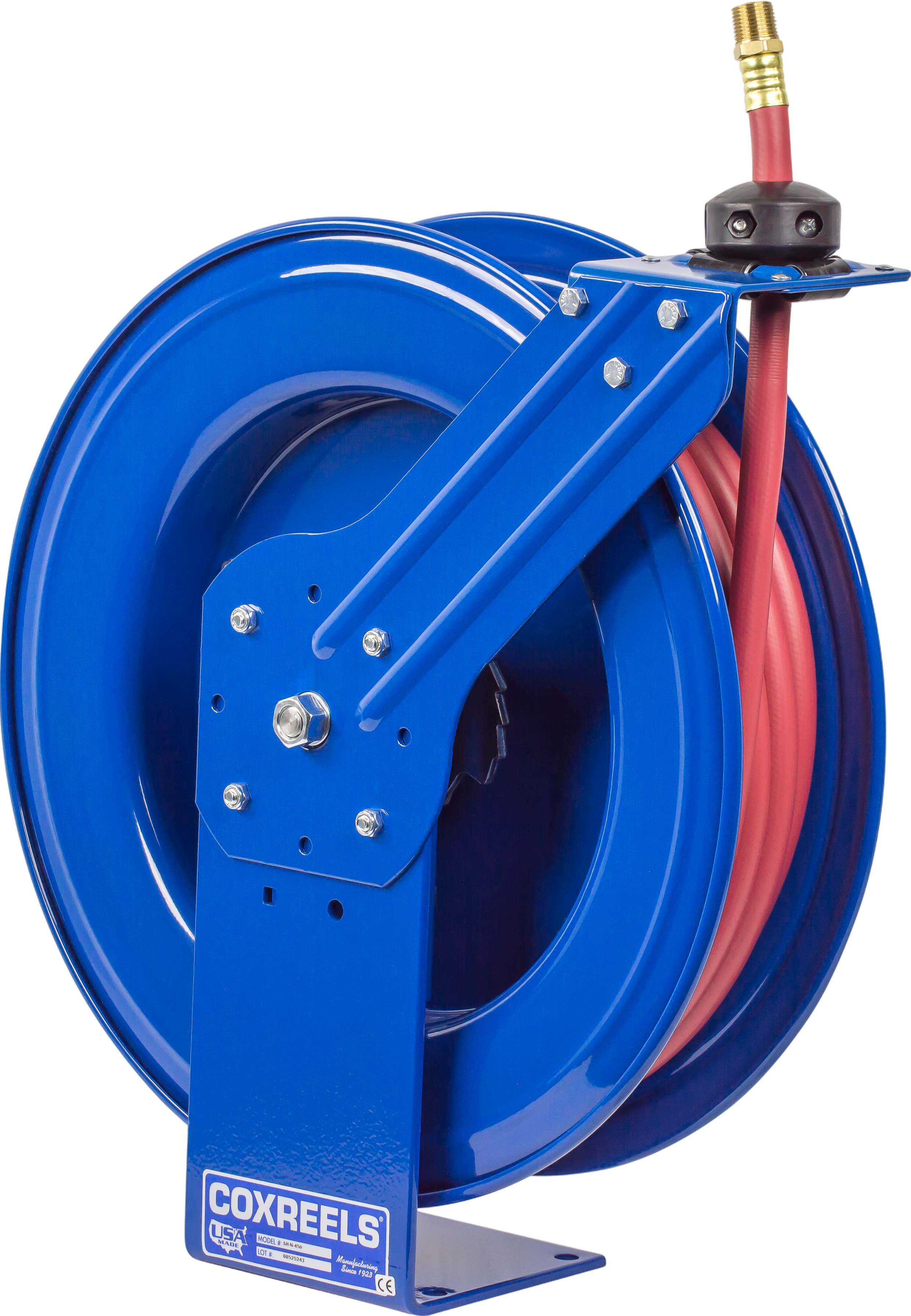 Coxreels SH N 450 Super Hub Spring Driven Hose Reel with 1/2 Inch x 50 Feet Hose, 300 PSI - Ideal for Garden, Car Washing & Industrial Use