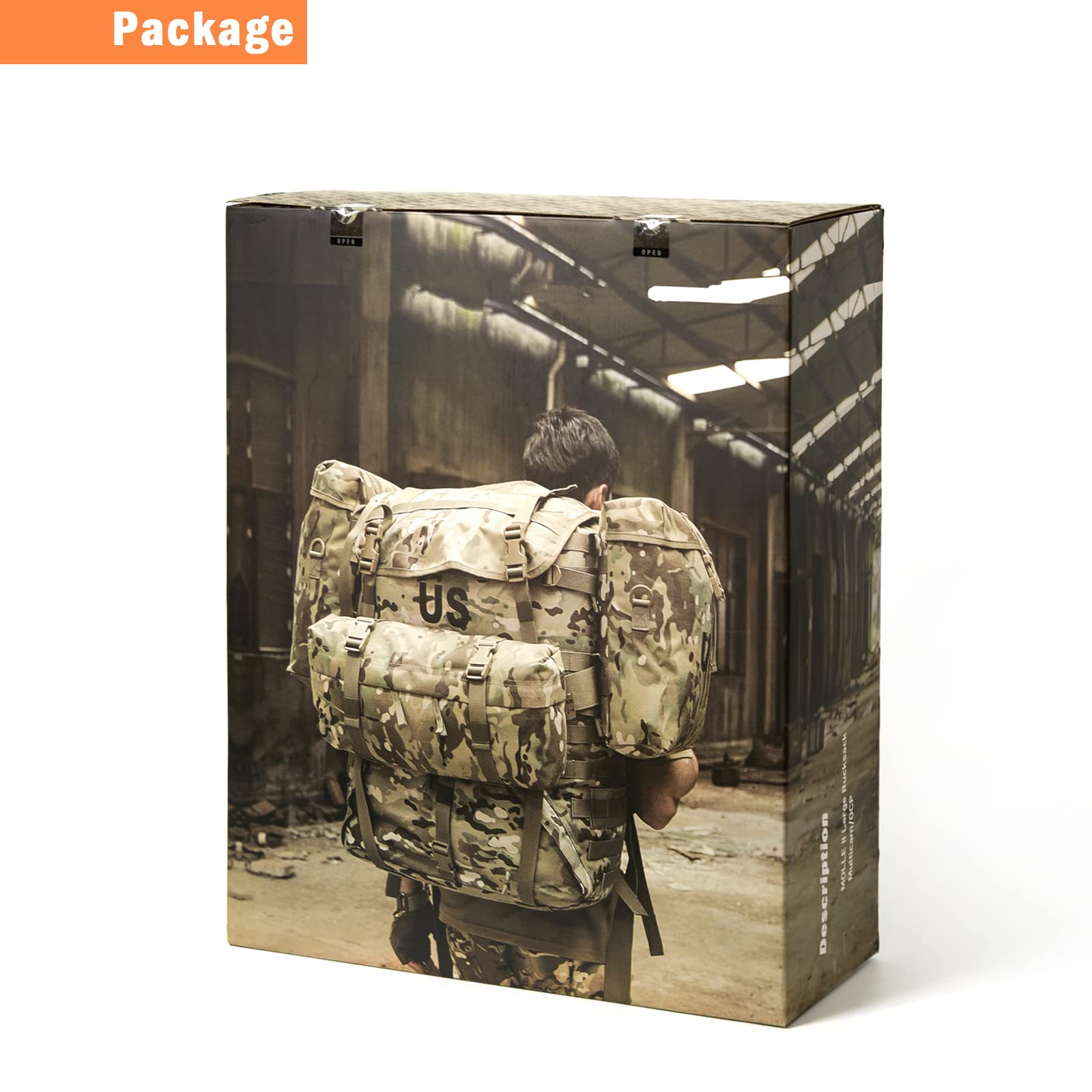 MT Military MOLLE 2 Large Rucksack with Frame - Army Tactical Backpack for Outdoor Hiking, Camping & Survival Gear - Durable Military Backpack for Tactical Missions, Hunting & Travel
