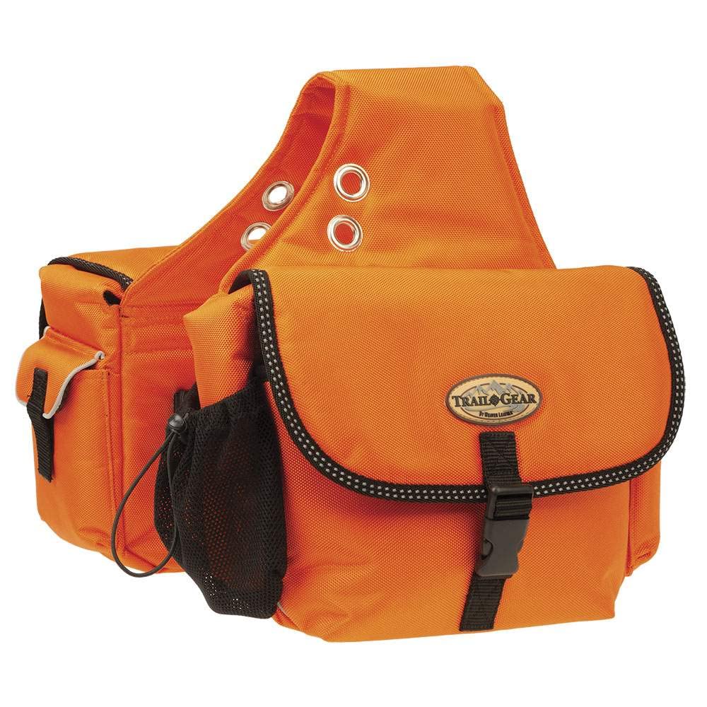 **Weaver Trail Gear Saddle Bags - Durable Orange Horse Riding Accessories for Equestrian & Trail Rides - Perfect for Storage & Outdoor Adventures**