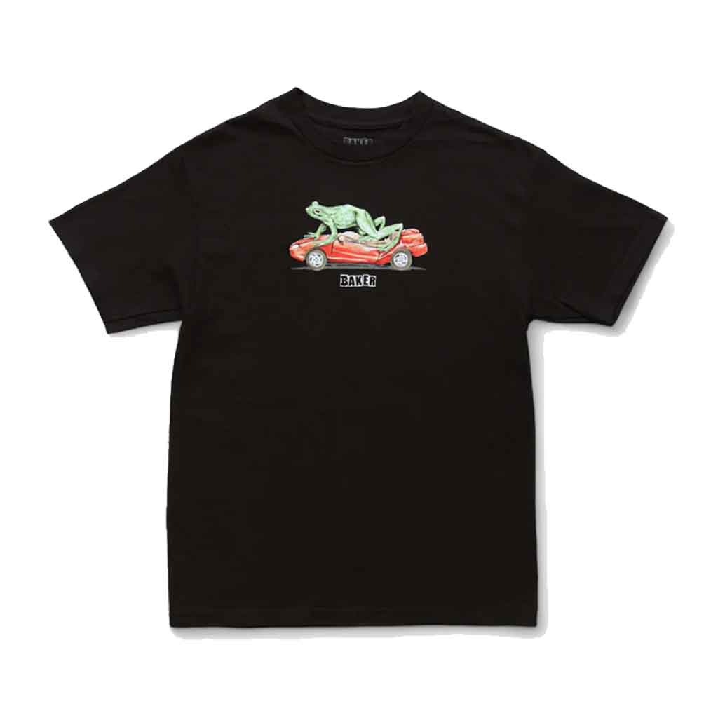 Baker Fast Car SS Tee - Black Men's Short Sleeve Graphic T-Shirt - Casual Streetwear for Car Enthusiasts & Racing Fans