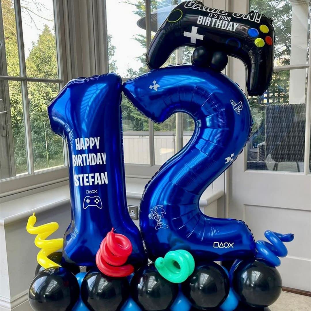 40 Inch Navy Blue Number 2 Balloons - Large Foil Mylar Birthday Balloons for Party Decorations, Graduation, Baby Shower & Anniversary Celebrations - Perfect for Balloon Arches, Photo Backdrops and Centerpieces