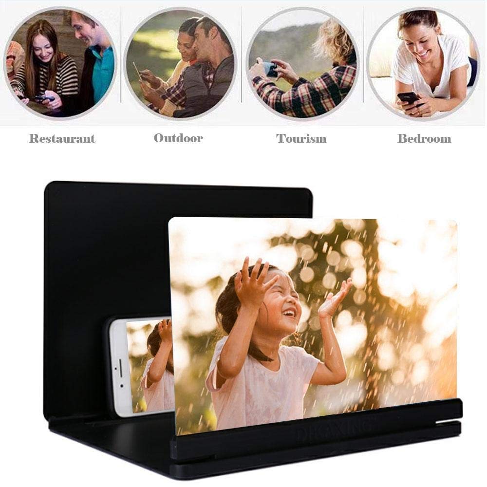 3D HD Phone Screen Magnifier & Projector - Universal Smartphone Stand for Movie Watching, Video Enlargement & Hands-Free Viewing | Compatible with All iPhones & Android Devices | Perfect for Home Theater, Bedroom Entertainment & Office Presentations