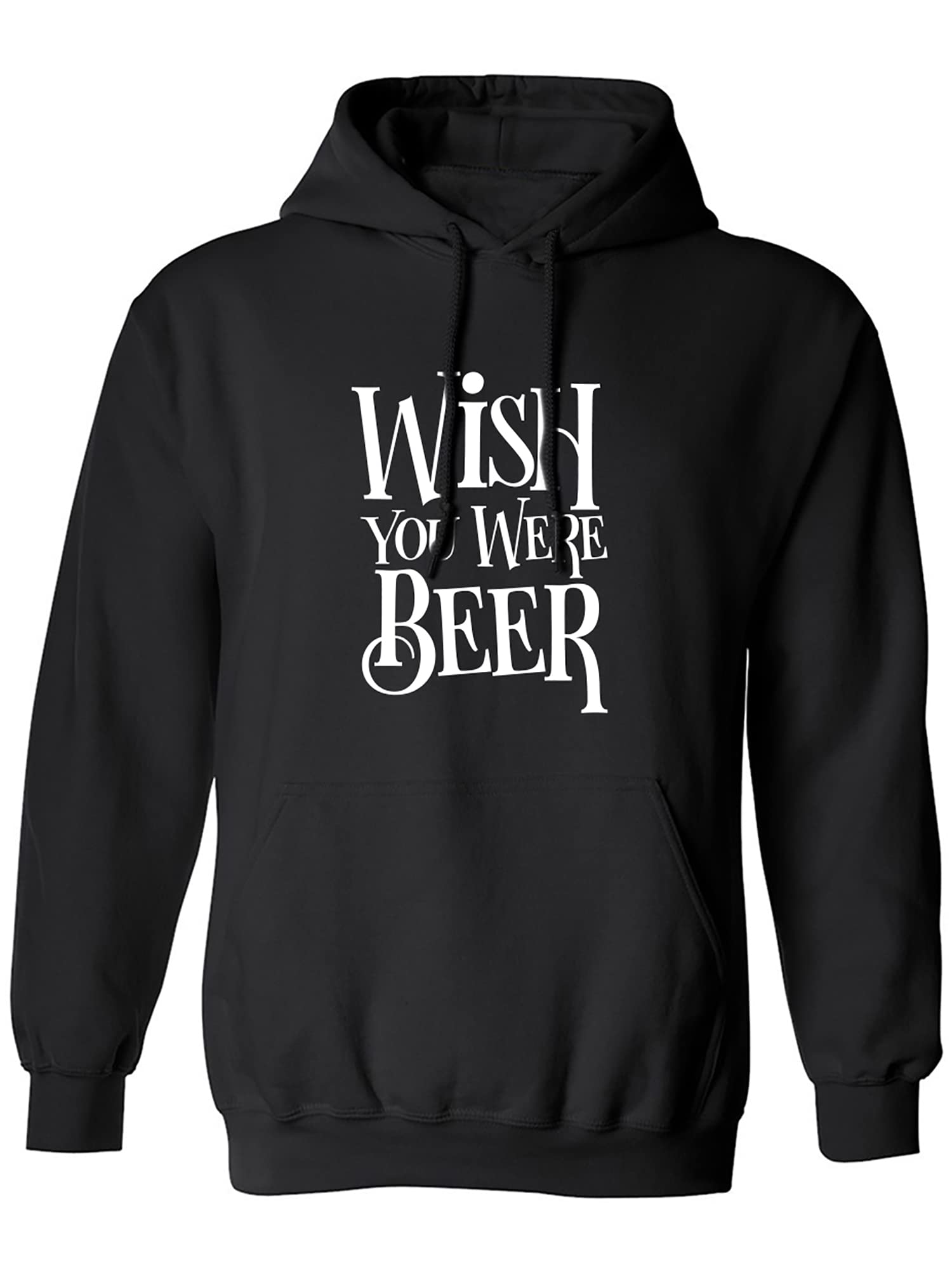 Zerogravitee Wish You Were Beer Hooded Sweatshirt for Men & Women - Funny Beer Lover Gift for Pub, Bar, Parties & Casual Wear
