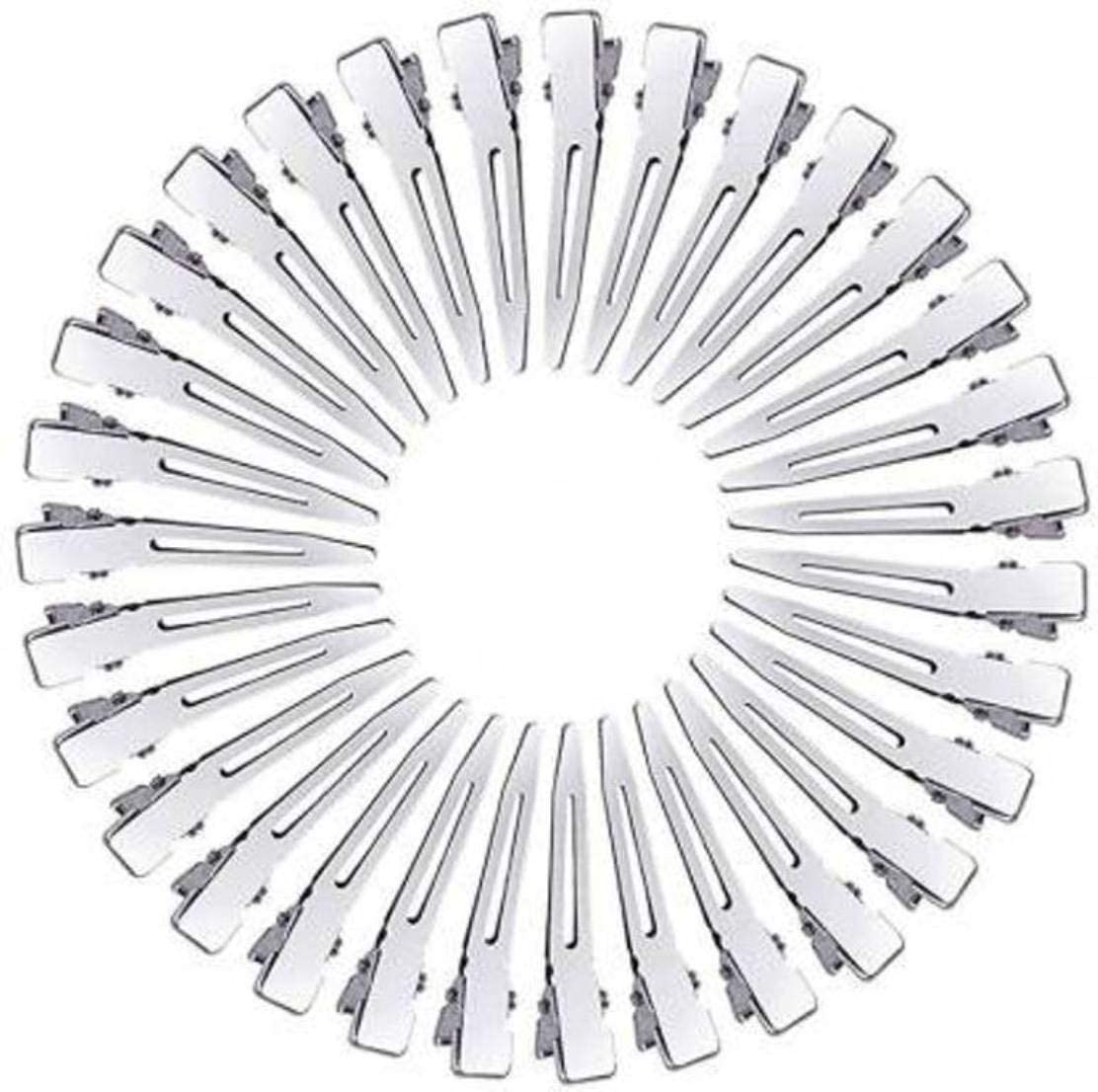 APOEM 60-Piece Professional Steel Hair Clips Set - Silver Duck Salon Hairdressing Clips for Women & Girls - Durable Hair Styling Accessories for Salon, Home Use & DIY Hairstyles