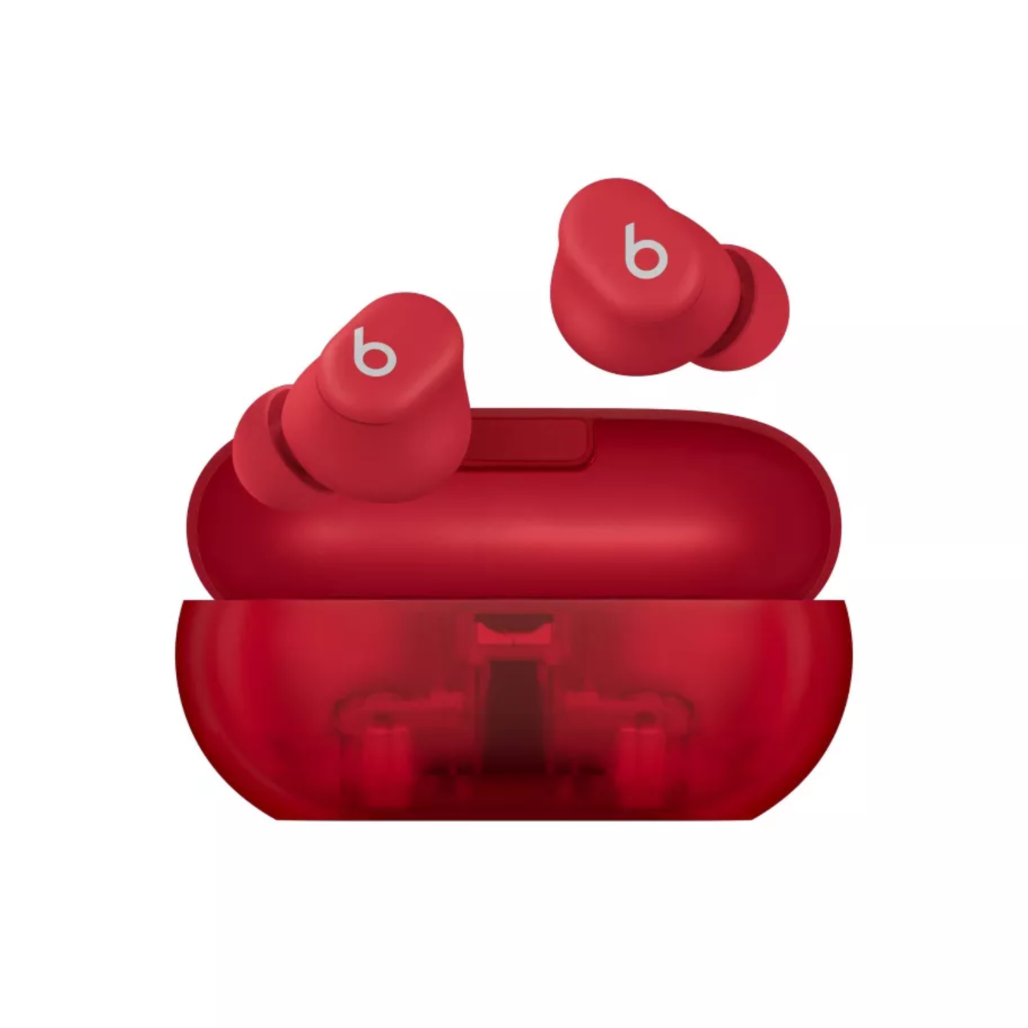 Beats Solo Buds Wireless Earbuds - Red Transparent Bluetooth Headphones for Gym, Running & Travel