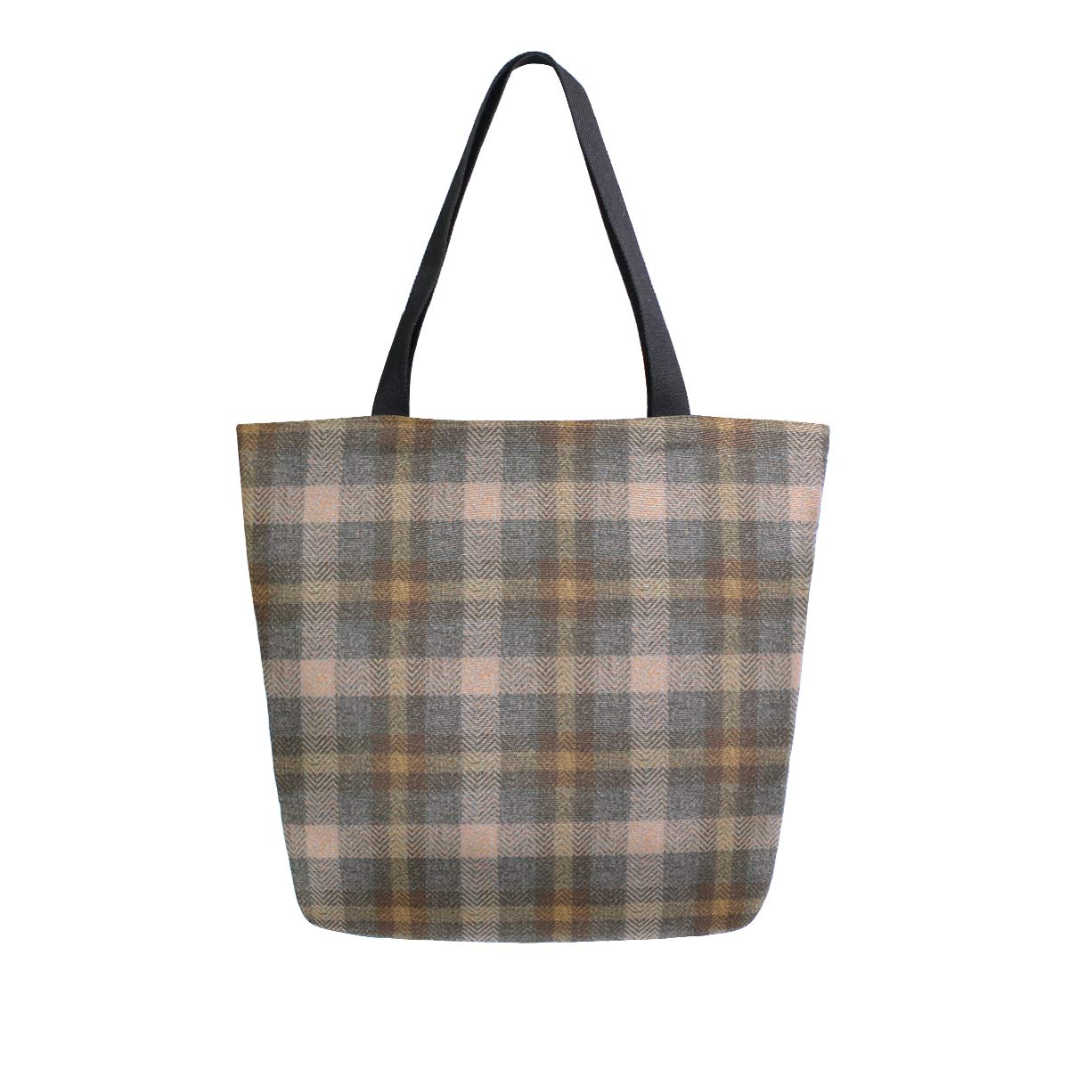 ALAZA Tartan Canvas Tote Bag for Groceries, Books & Travel