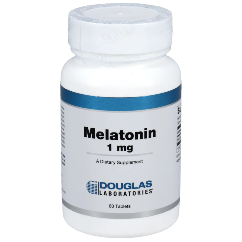 Douglas Labs Melatonin 1mg Supplement for Sleep Support - Natural Sleep Aid for Adults, Jet Lag & Insomnia Relief
