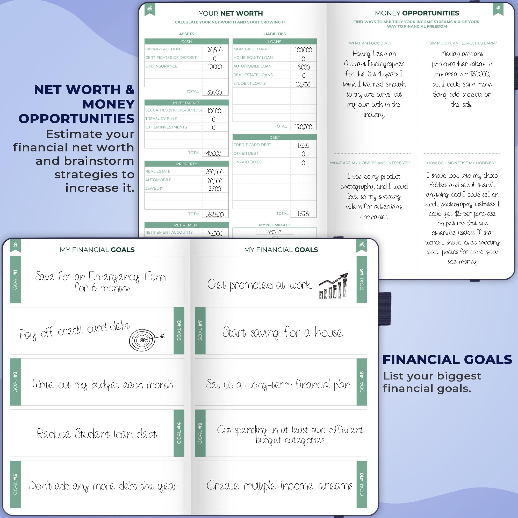 Clever Fox Bi-Weekly Budget Planner – Undated Financial Organizer & Expense Tracker Notebook – A5 Size Bill Organizer in Blue – Perfect for Personal Finance Management and Money Saving Goals