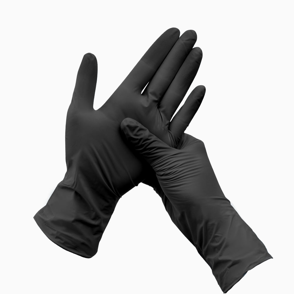 Growltech 5M Black Nitrile Exam Gloves XL - 1000 Gloves per Case (10 Boxes of 100) - Latex-Free, Powder-Free, Disposable Medical Gloves for Healthcare, Tattoo, Food Handling & Cleaning