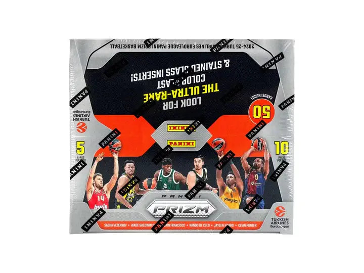 2024-2025 Panini Prizm Turkish Airlines EuroLeague Basketball Hobby Box - Collectible Trading Cards for NBA Fans & Sports Memorabilia Collectors - Perfect for Gifts, Investments, and Game Day Trading