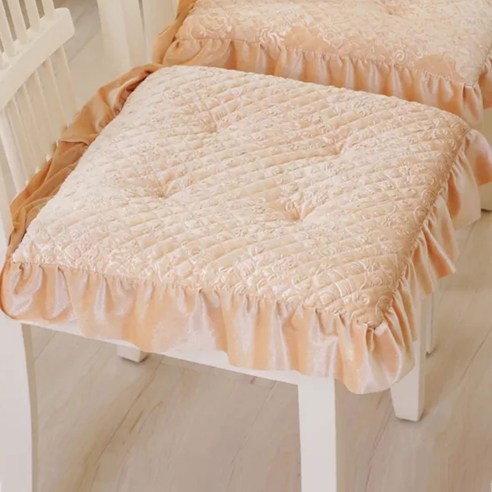 HGTRH 16x16 Non-Slip Seat Cushion for Dining Chairs - Washable Solid Color Chair Pad with Ties, Sponge Filled & Breathable Design - Perfect for Wooden Chairs, Kitchen, Office, and Living Room Furniture