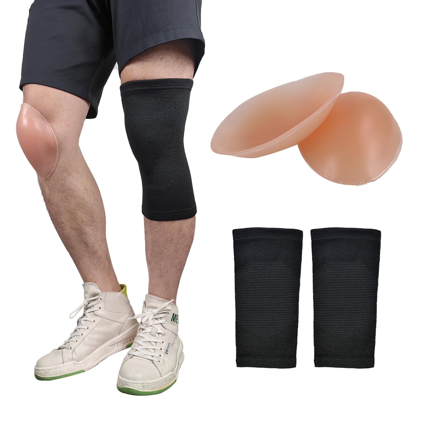 Best Silicone Knee Pads for Skiing, Skating, Snowboarding & Rollerblading - Unisex Protective Gear for Sports & Outdoor Activities