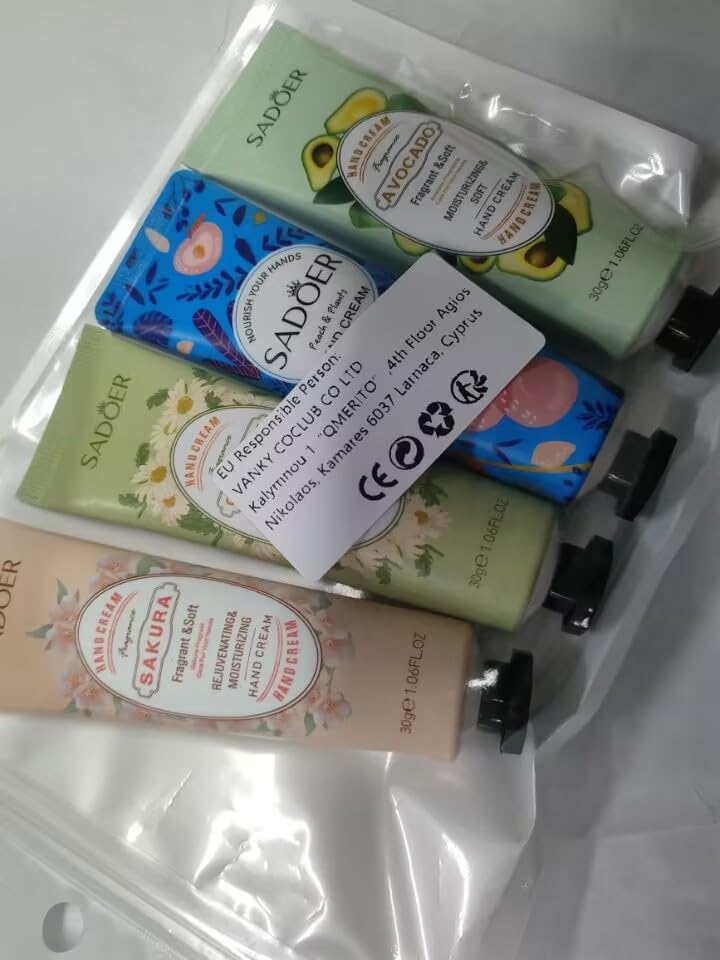 Mini Hand Cream Set - 4 Pack Moisturizing & Repairing Hand Creams for Dry Skin - Perfect for Travel, Office, and Home Use
