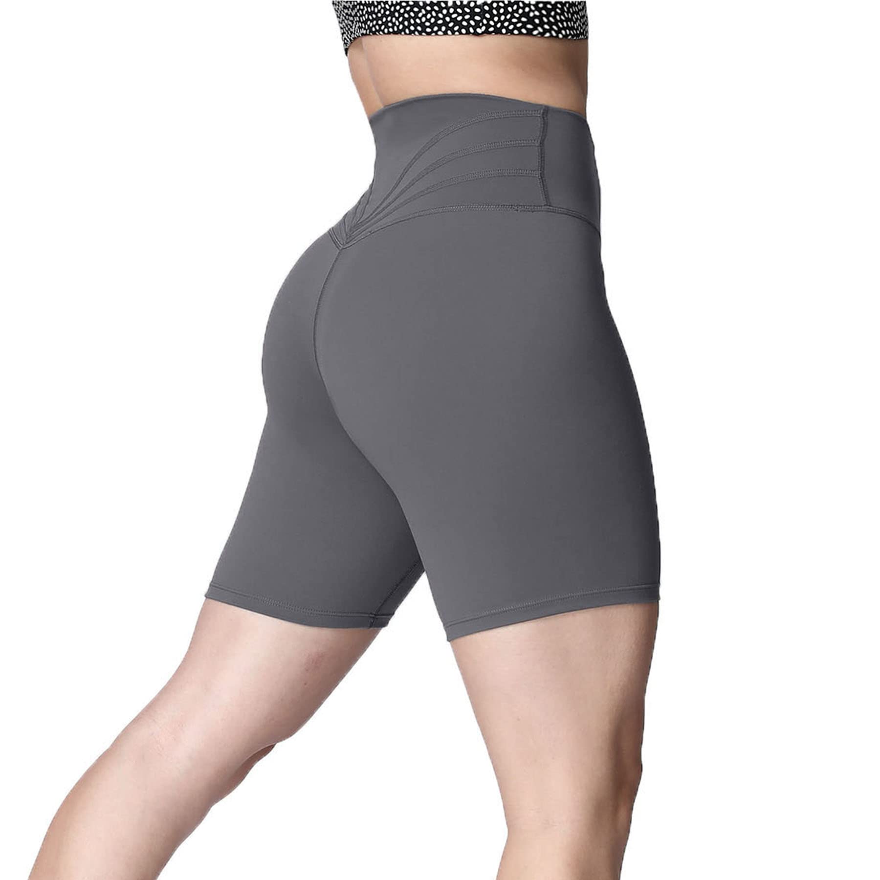 Aoxjox Women's High Waisted Workout Shorts - 6