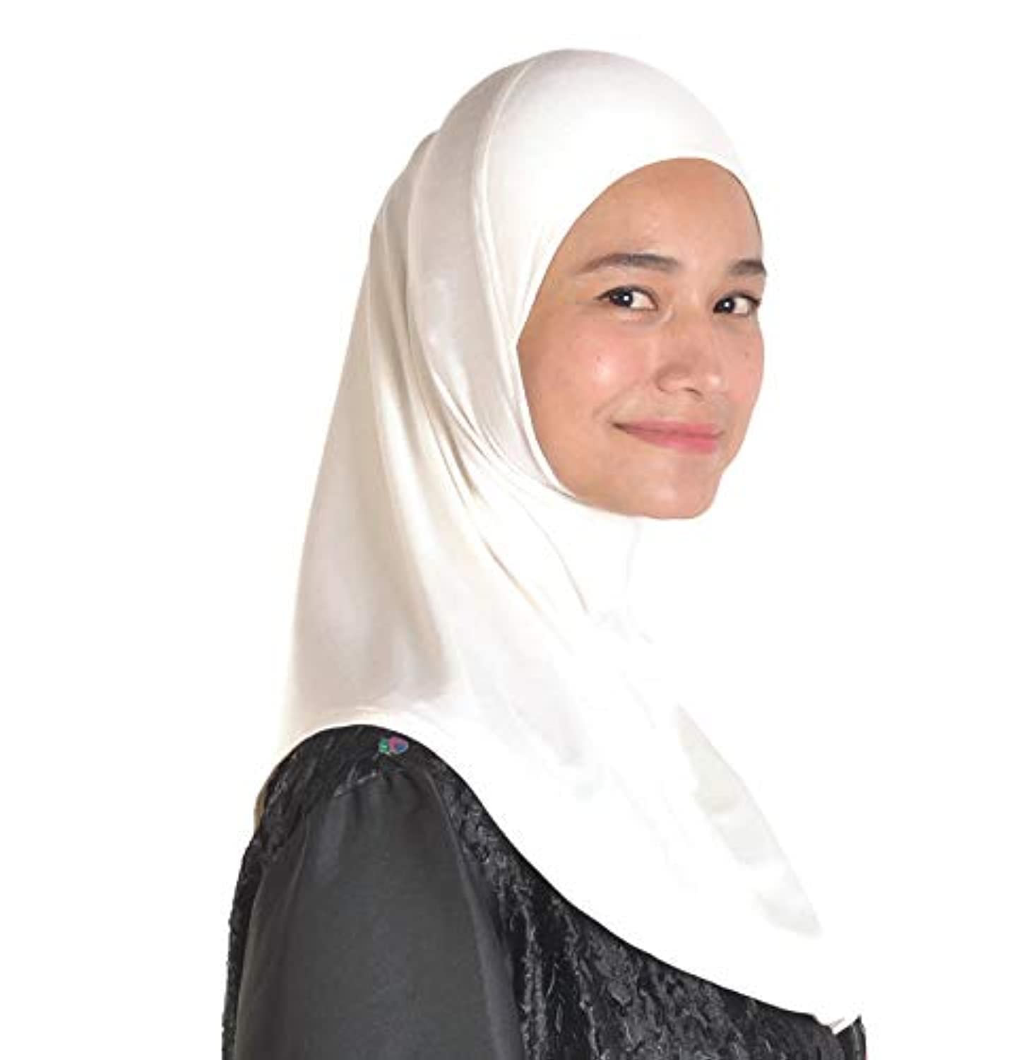One Piece Al Amira Hijab - Instant Head Scarf in Soft Cotton Jersey - Practical Head Cover for Women (Medium Size) - Perfect for Daily Wear, Prayer & Modest Fashion
