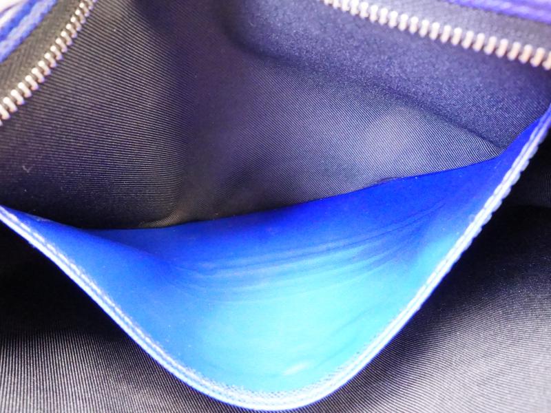Authentic Pre-Owned Louis Vuitton Taiga Cobalt Blue Pochette Voyage Clutch Bag Pouch M30575 210717 | Luxury Vintage Handbag for Women | Perfect for Travel, Evening Events & Special Occasions
