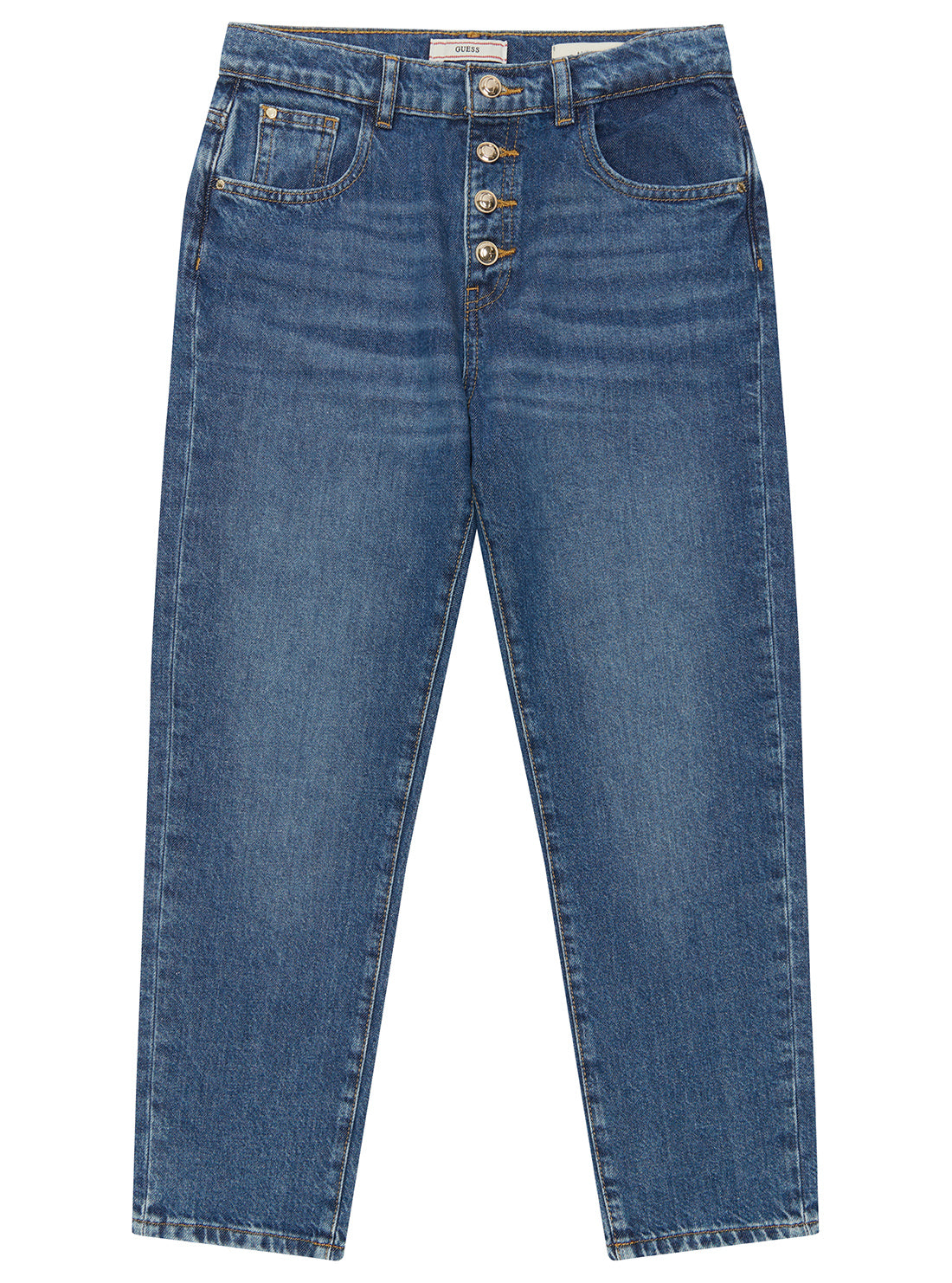Blue Denim Rigid Mom Jeans for Women - High Waisted Straight Leg Vintage Jeans (Sizes 7-16) | Perfect for Casual Wear, Everyday Outfits & Retro Style