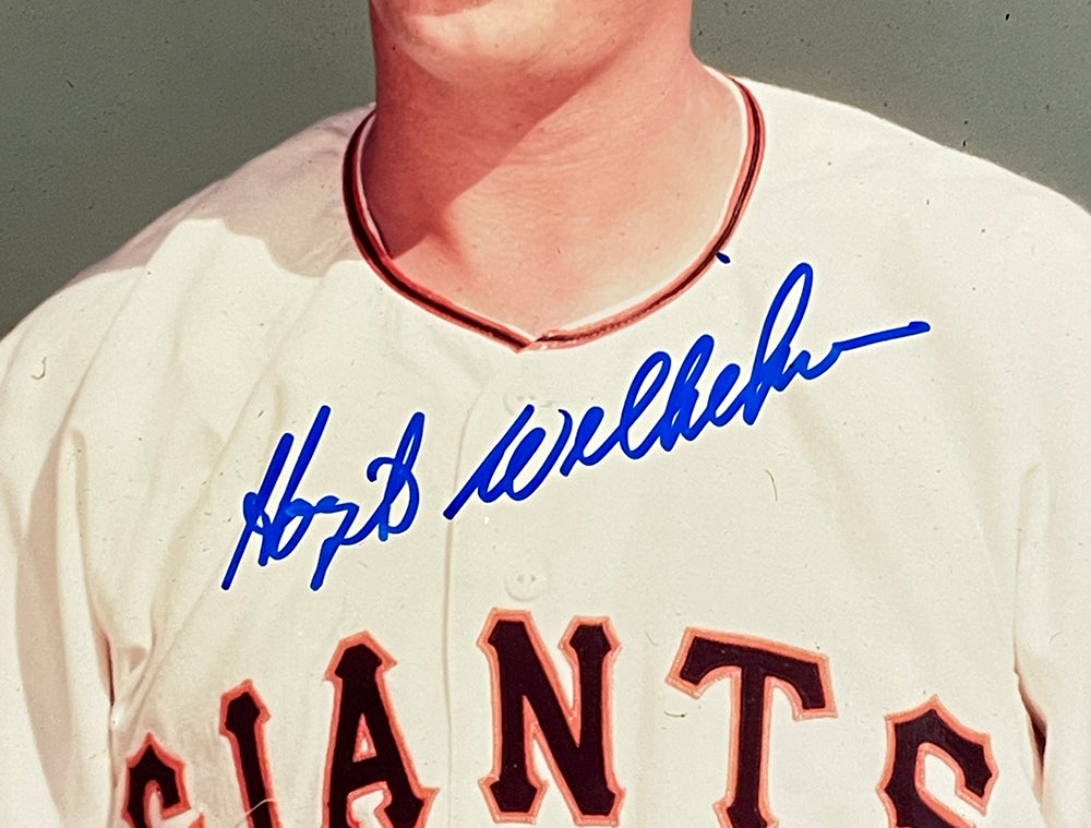 Hoyt Wilhelm Autographed 8x10 New York Giants Baseball Photo - Perfect for Sports Memorabilia Collectors and Giants Fans Display