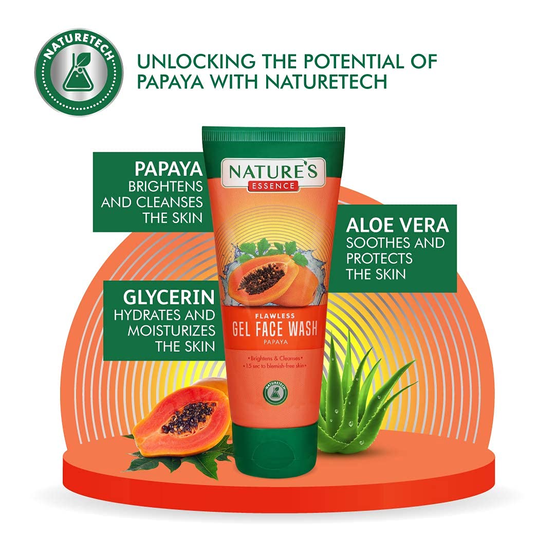 Nature's Papaya Face Wash (65ML) - Gentle Cleansing for Glowing Skin - Perfect for Daily Skincare Routine & Acne-Prone Skin