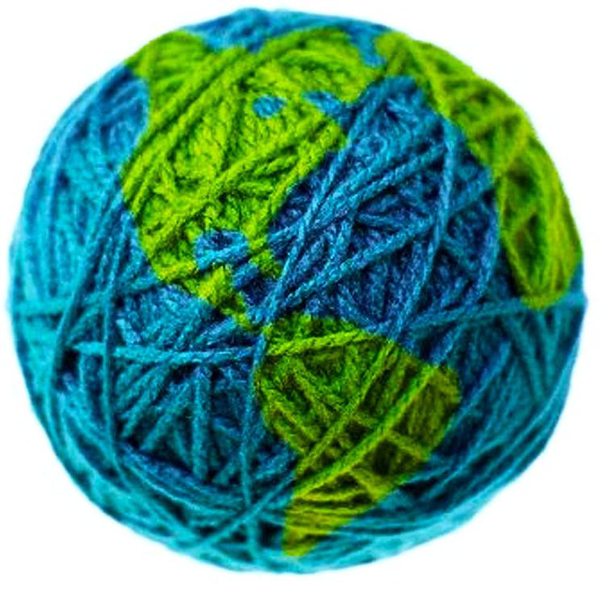 Global Ball of Yarn 3x3 Square Car Magnet - Funny Knitting Lover Bumper Sticker for Cars, Trucks & Metal Surfaces - Perfect Gift for Yarn Enthusiasts & Crochet Lovers (Great for Craft Shows, Knitting Clubs & Fiber Arts Events)