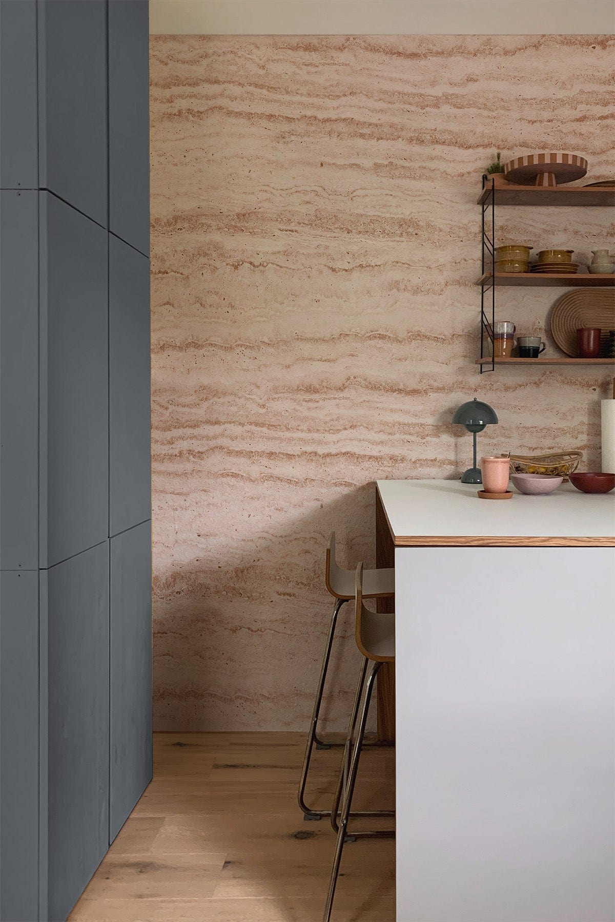 Natural Travertine Light Pink Tiles - Premium Stone for Flooring, Backsplash & Bathroom Walls | Elegant Home Decor & Commercial Use