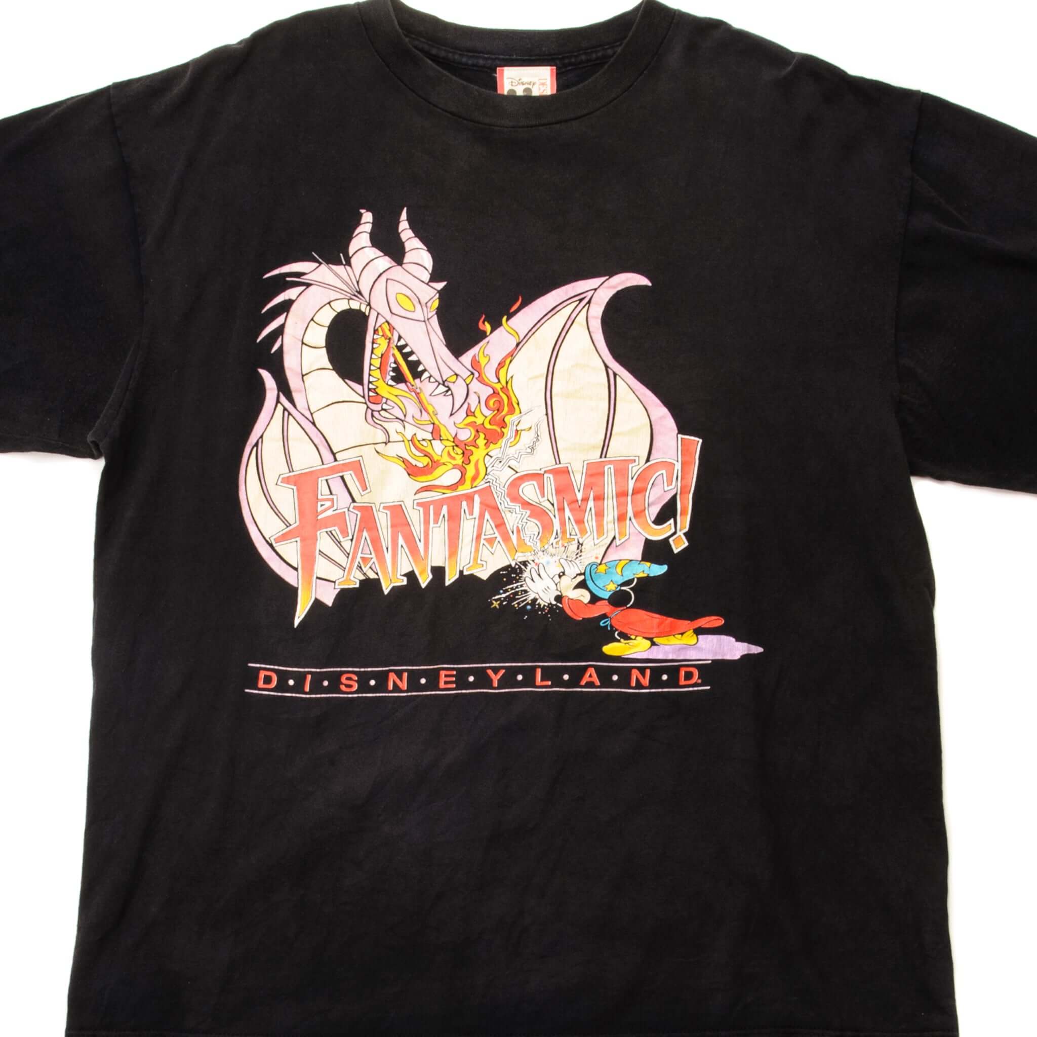 Vintage Disney Fantasmic! Graphic Tee Shirt - Large Size, Made in USA - Perfect for Disney Fans, Theme Park Outfits & Casual Wear