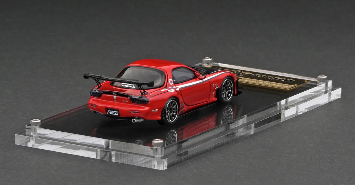 1:64 Scale Mazda RX-7 FD3S FEED Red Diecast Model Car - Perfect for Collectors, Racing Enthusiasts & Display Showcase