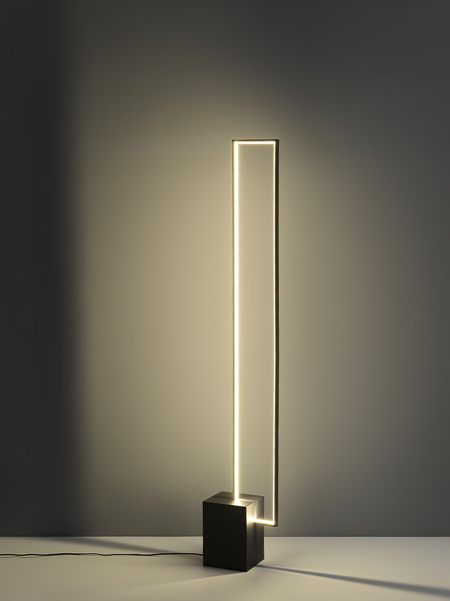 Modern LED Edge Floor Lamp with Adjustable Brightness - Perfect for Living Room, Bedroom, and Office Lighting