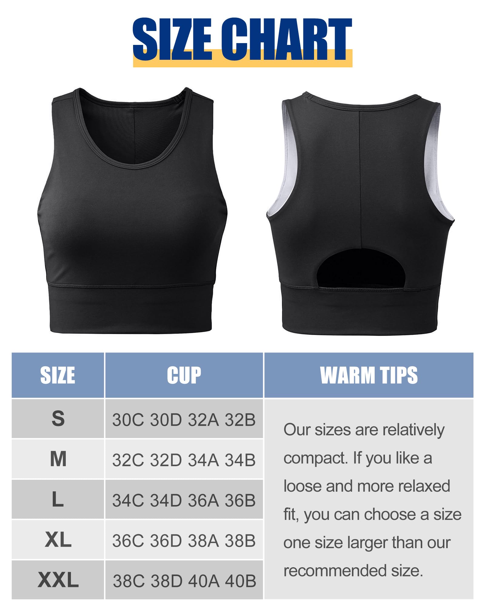 Nine Bull High Impact Sports Bras for Women - Removable Padded Yoga Racerback Bra Workout Crop Top - Perfect for Running, Gym, Yoga & High-Intensity Training